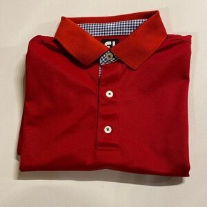 Footjoy FJ Golf Stretch Polo Shirt Men's Size M  colour Red CA#28544